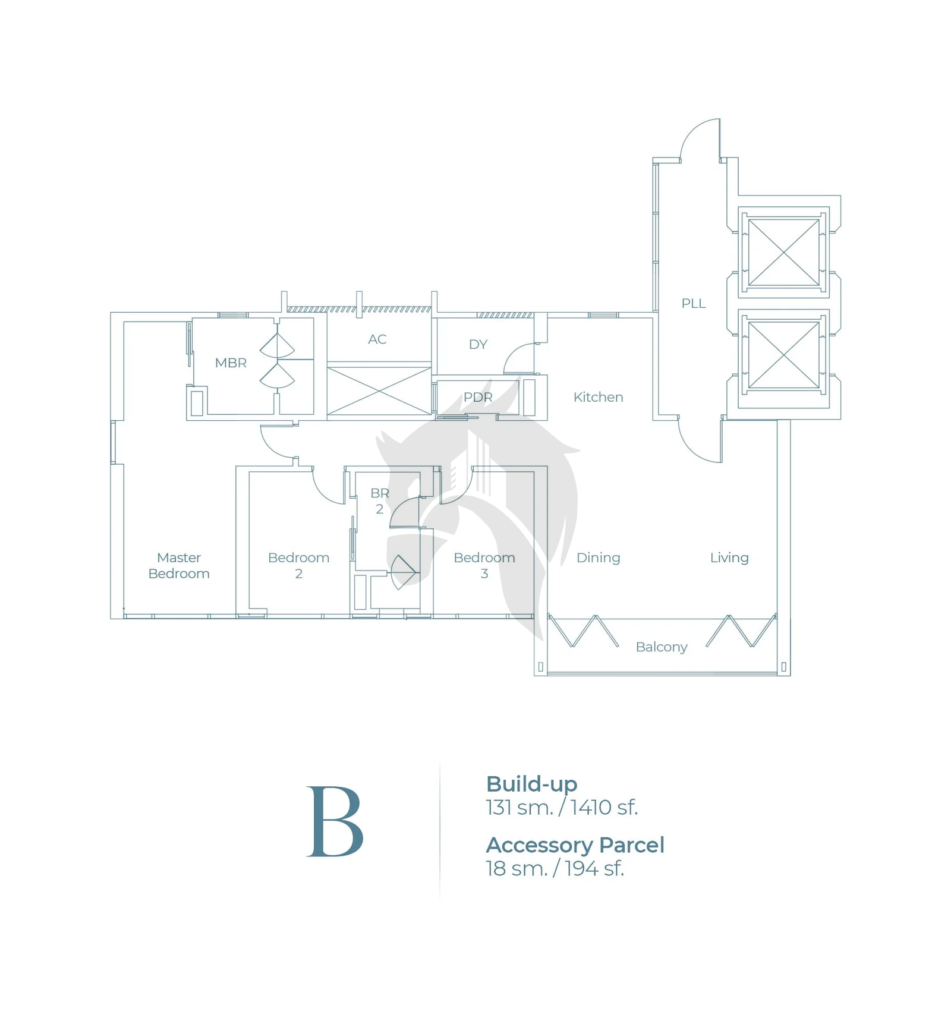 Lightwater Residences Layout Plan Type B LookPropertyMY - Lightwater Residences @ The Light City - Look Property MY