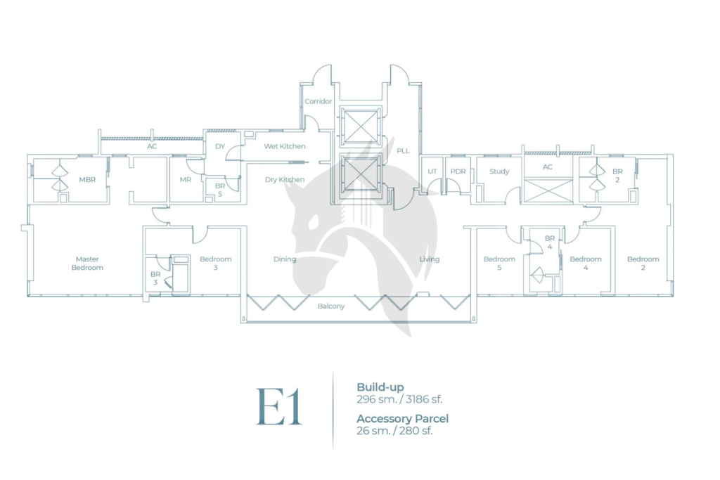 Lightwater Residences Layout Plan Type E1 LookPropertyMY - Lightwater Residences @ The Light City - Look Property MY